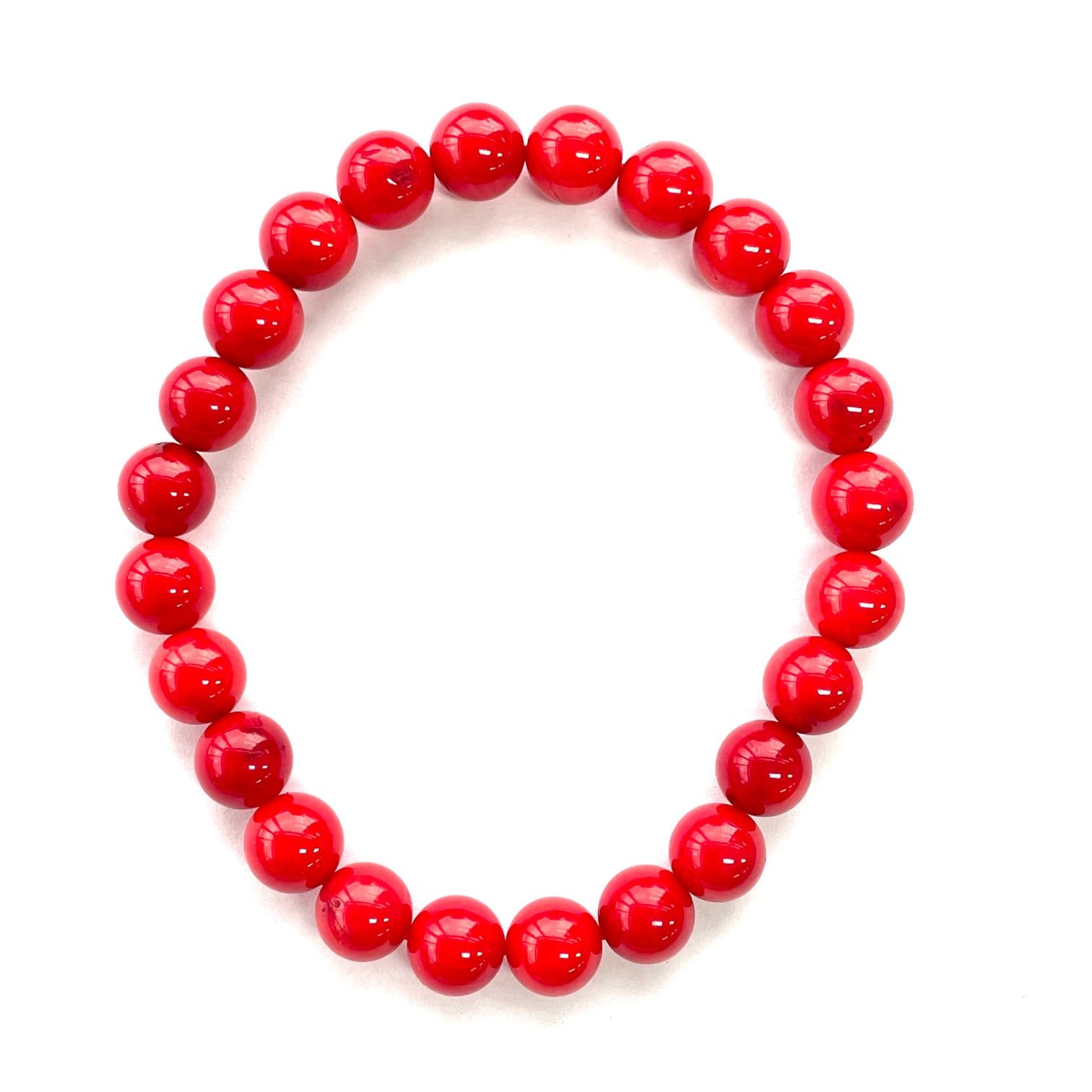 Red Bamboo (Reconstituted) - Beads Bracelet Red Bamboo (Reconstituted) - Beads Bracelet